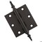 Embassy 3 x 3 Solid Brass Hinge, Oil Rubbed Bronze Finish with Steeple Tips 3030US10BS-1 - alternate 1
